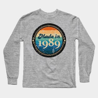 Retro Vintage Made In 1989 Long Sleeve T-Shirt